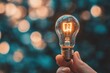 © Livinskiy - A hand holding a light bulb symbolizes a creative idea or smart solution to an issue