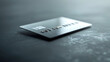© Галя Дорожинська - Sleek platinum credit card on a textured surface. Generative by AI