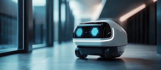 Aufkleber - 3D rendering of a robotic assistant designed for business applications powered by artificial intelligence