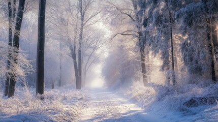 Wall Mural - Winter Wonderland Path