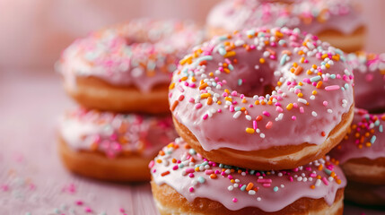 Canvas Print - Gourmet Donuts Cavernous Space Rainbow Lighting