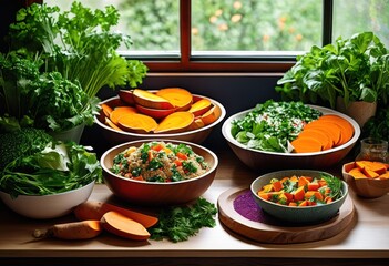 vibrant allergen free meal prep ideas featuring bright colors lively settings healthy eating, colorful, fresh, ingredient, recipe, bowl, plate, vegetable