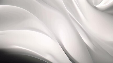 Wall Mural - Elegant white silk fabric flowing smooth texture luxurious background 4k animation