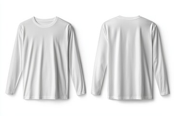 White Long Sleeve Tshirt Mockup Isolated created with Generative AI