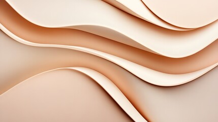 Aufkleber - Abstract Beige Waves