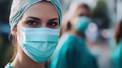 Close-up of a healthcare worker traveling to treat health problems in rural areas, focused expression