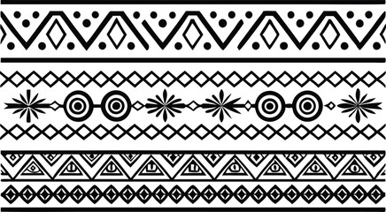 hand drawn border ethnic for fabric patterns vector illustration