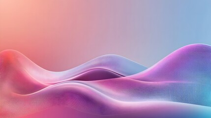 Aufkleber - Abstract Waves in Pink and Blue