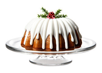 Wall Mural - PNG Bundt christmas cake dessert icing plate.