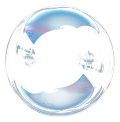 PNG photo of *realistic soap bubble*, simple, minimal, isolated on black background --ar 3:2 --v 6.0