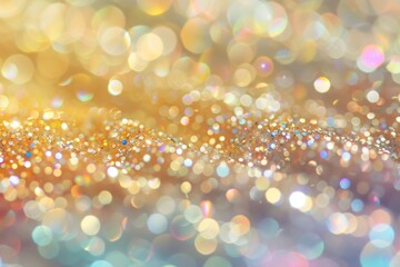 Wall Mural - abstract glittering bokeh background with tiny glass particles for festive design and holiday theme
