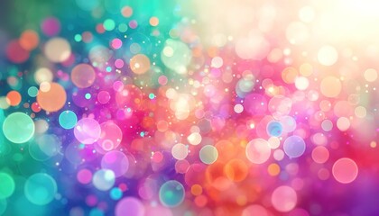 abstract background with colorful bokeh on a bright background