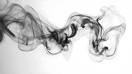 Smoke trails intertwining in an abstract form, organic shapes, mysterious and elegant.