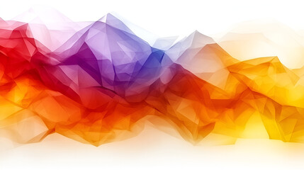 Aufkleber - Colorful geometric abstract background with layers of purple, orange, and yellow shapes blending together in a dynamic display