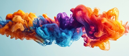 Poster - Abstract Color Swirls in Water