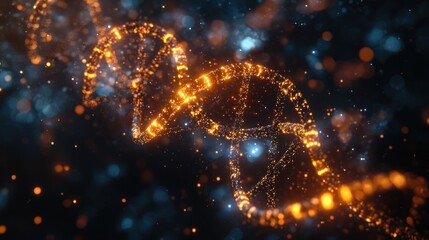 Poster - Abstract DNA Double Helix Made of Particles