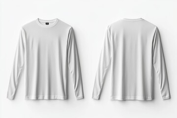 White Long Sleeve Tshirt Mockup Isolated created with Generative AI