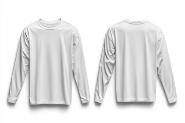 White Long Sleeve Tshirt Mockup Isolated created with Generative AI