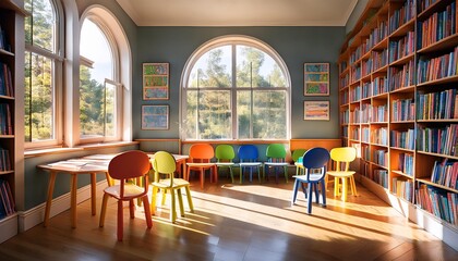 Wall Mural - interior of the classroom