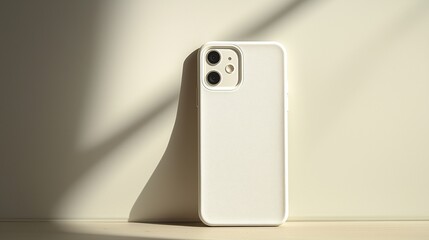 Poster - white phone case placed on a neutral surface