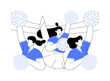 © Visual Generation - Cheerleading isolated cartoon vector illustrations.