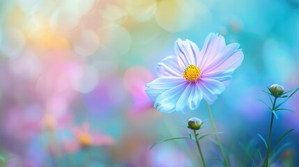 Poster - Beautiful flower with soft colors blurred for background