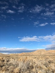 landscape with blue sky