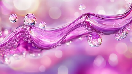 Poster - A pink and purple abstract liquid swirl background illustration. Smooth bright fluid mix art, creative dynamic vibrant paint backdrop.