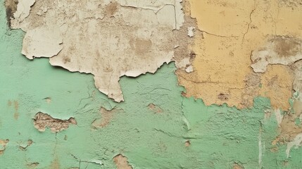 Poster - Green grunge background with an old look. Rough aged grunge surface, textured backdrop wallpaper, old stained vintage dirty banner, scratched weathered overlay.