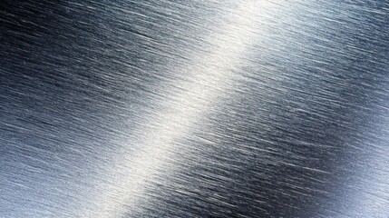 Brushed stainless steel with distinct textures and sheen reflects light beautifully in a close view