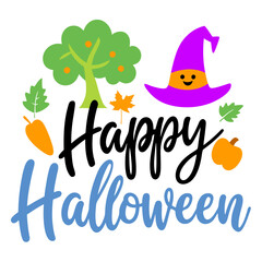 Wall Mural - Happy Halloween typography sublimation t shirt design and clipart