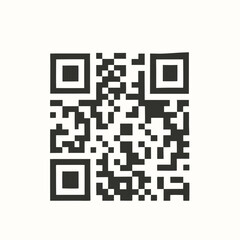 QR code vector illustration silhouette, isolated white background, 