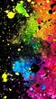 © Sarbinaz Mustafina - A colorful painting of a rainbow with splatters of paint
