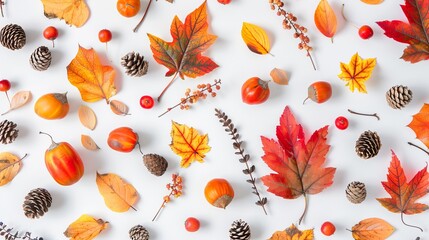 autumn background on white.