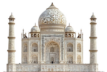 Wall Mural - PNG Taj Mahal architecture landmark on the white background.