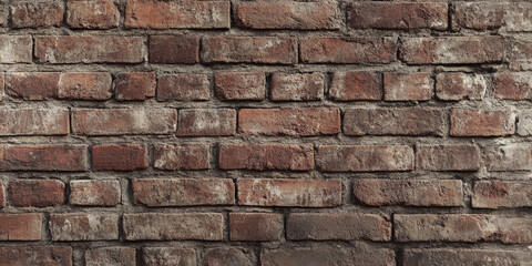 Wall Mural - A textured, brown brick wall with visible imperfections, set in an outdoor setting with natural light.