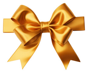 Wall Mural - PNG A Gold gift bow on the white background