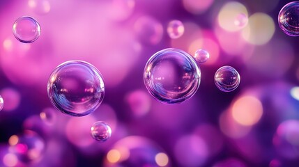 Transparent purple bubble background