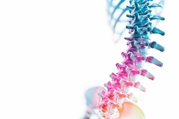 Poster - A colorful spine with a pink and blue design, ideal for educational or inspirational purposes