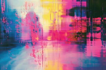 Poster - Urban landscape with city lights and shadows at night