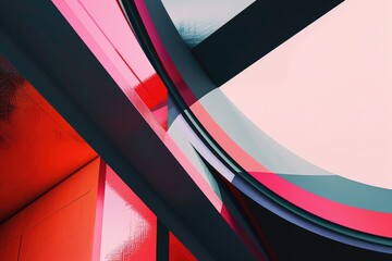 Poster - Abstract photograph of a red and black building