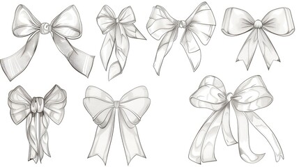 Poster - A collection of different bow designs and styles