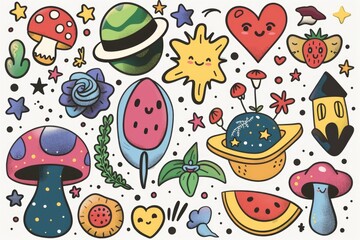 Poster - A mix of different items, ideal for illustrating diversity or showcasing a wide range of products