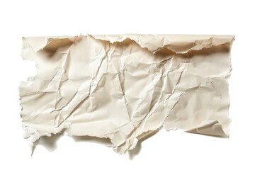 Poster - A piece of torn paper with unknown text lies on a white surface
