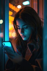 Aufkleber - A person examining their smartphone