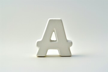Poster - A single white letter A on a clean and simple white background