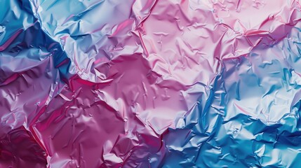 Poster - A close-up shot of a piece of tin foil, with a textured surface and folds