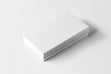 Aufkleber - A pile of white business cards stacked on top of each other, great for illustrating professionalism and organization