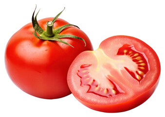 Canvas Print - PNG Two fresh tomatoes on the white background