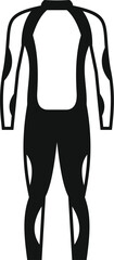 Poster - black silhouette of a protective diving suit ensuring safety and warmth for underwater exploration a